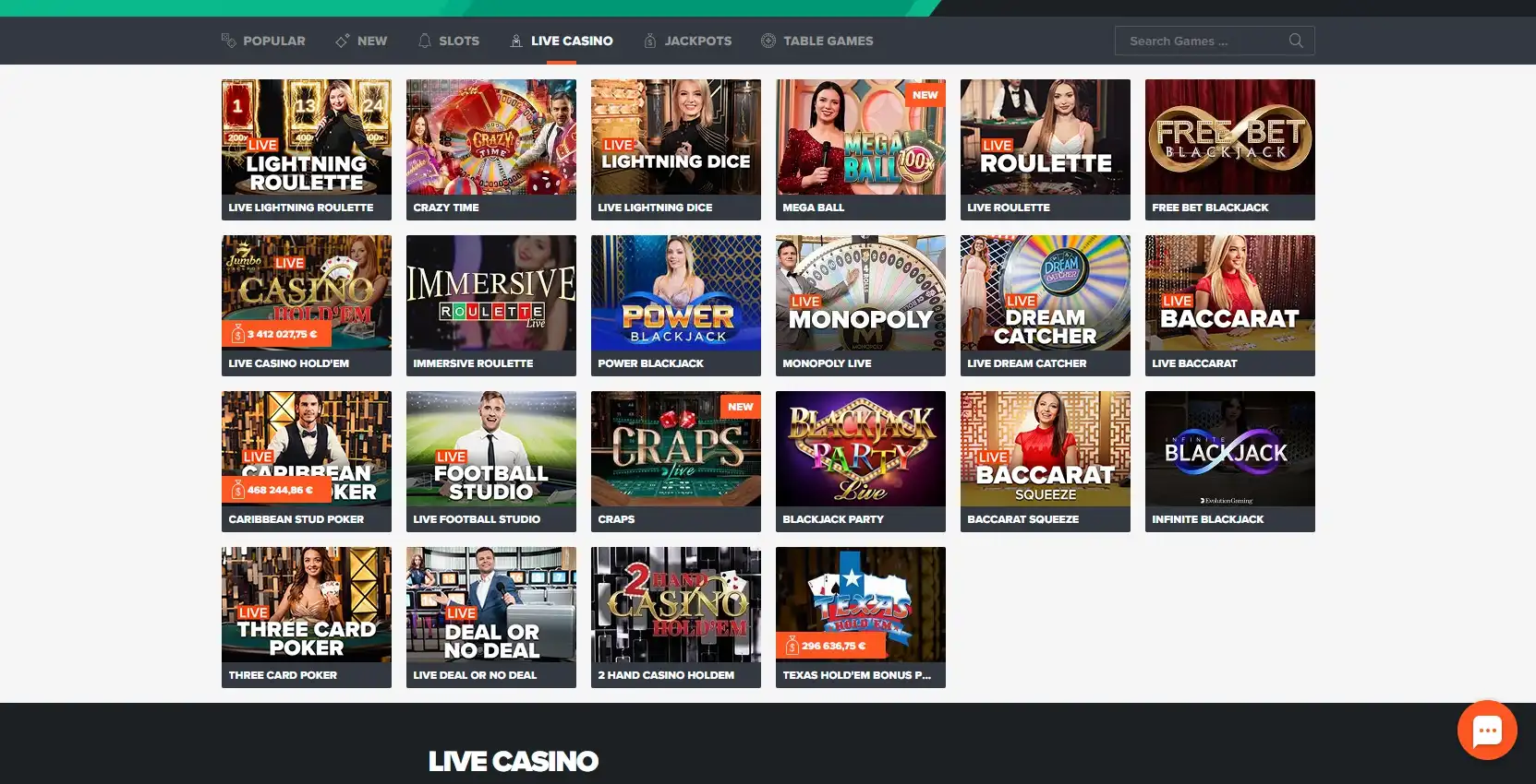 Ninja Casino Live Dealer Games