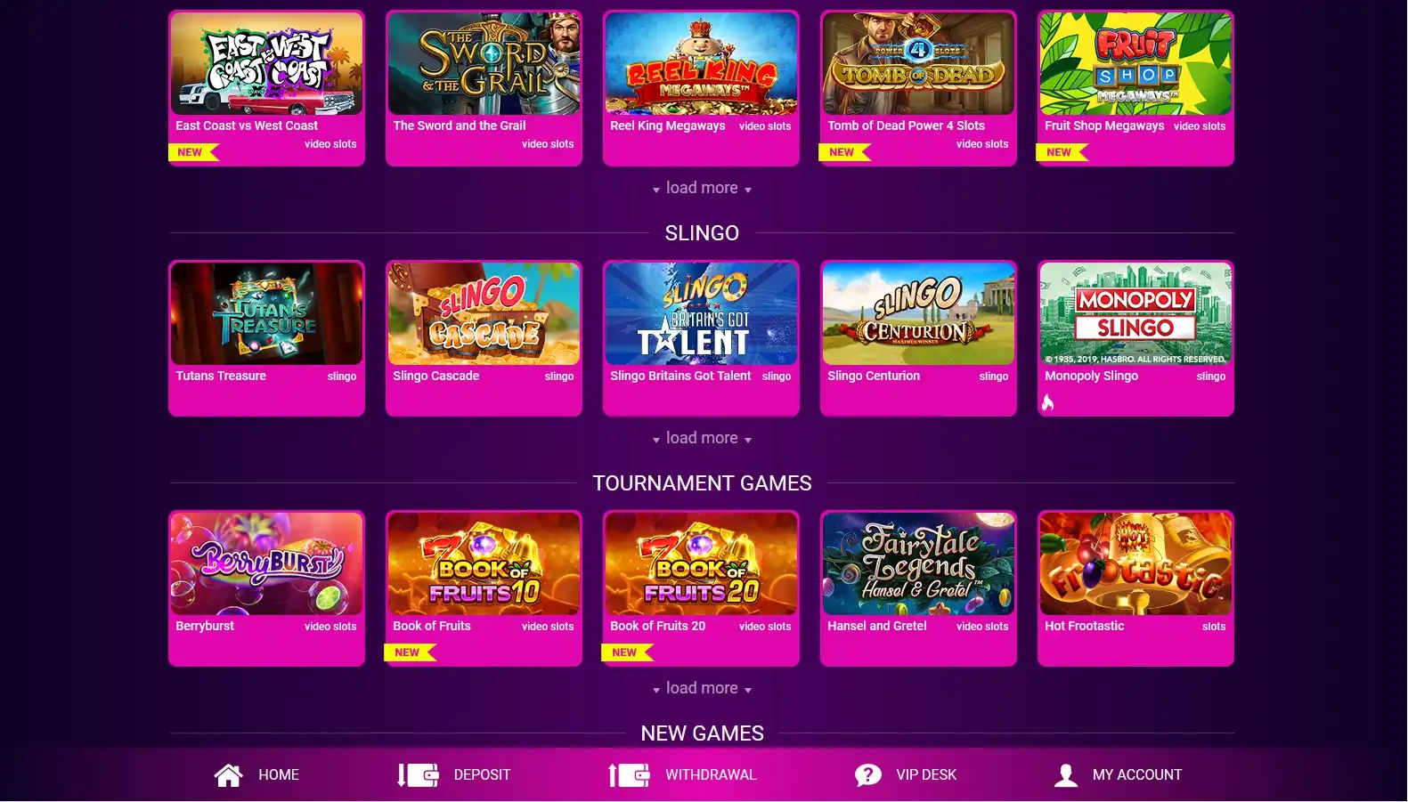 Nobonus Casino Games