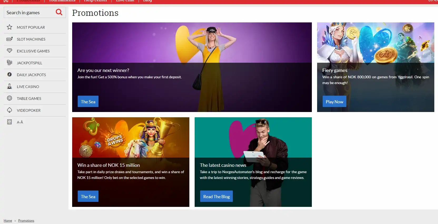 NorgesAutomaten Casino No Deposit Bonus