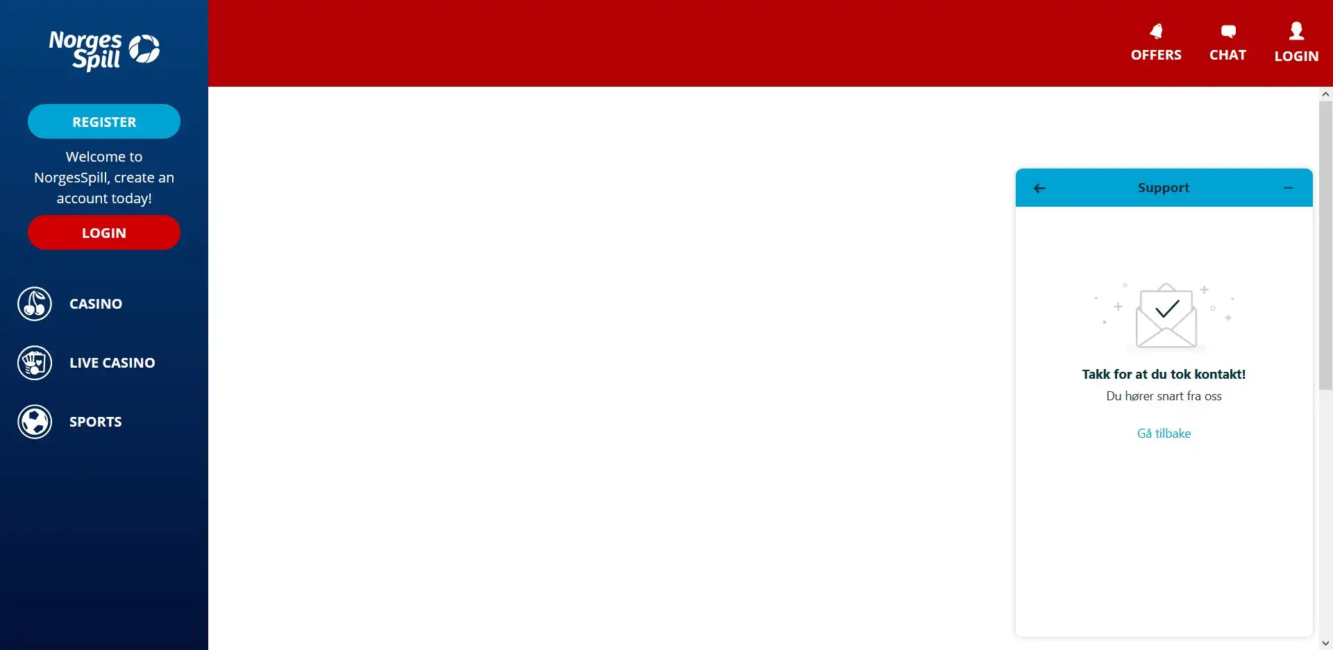 Norgesspill Casino Support