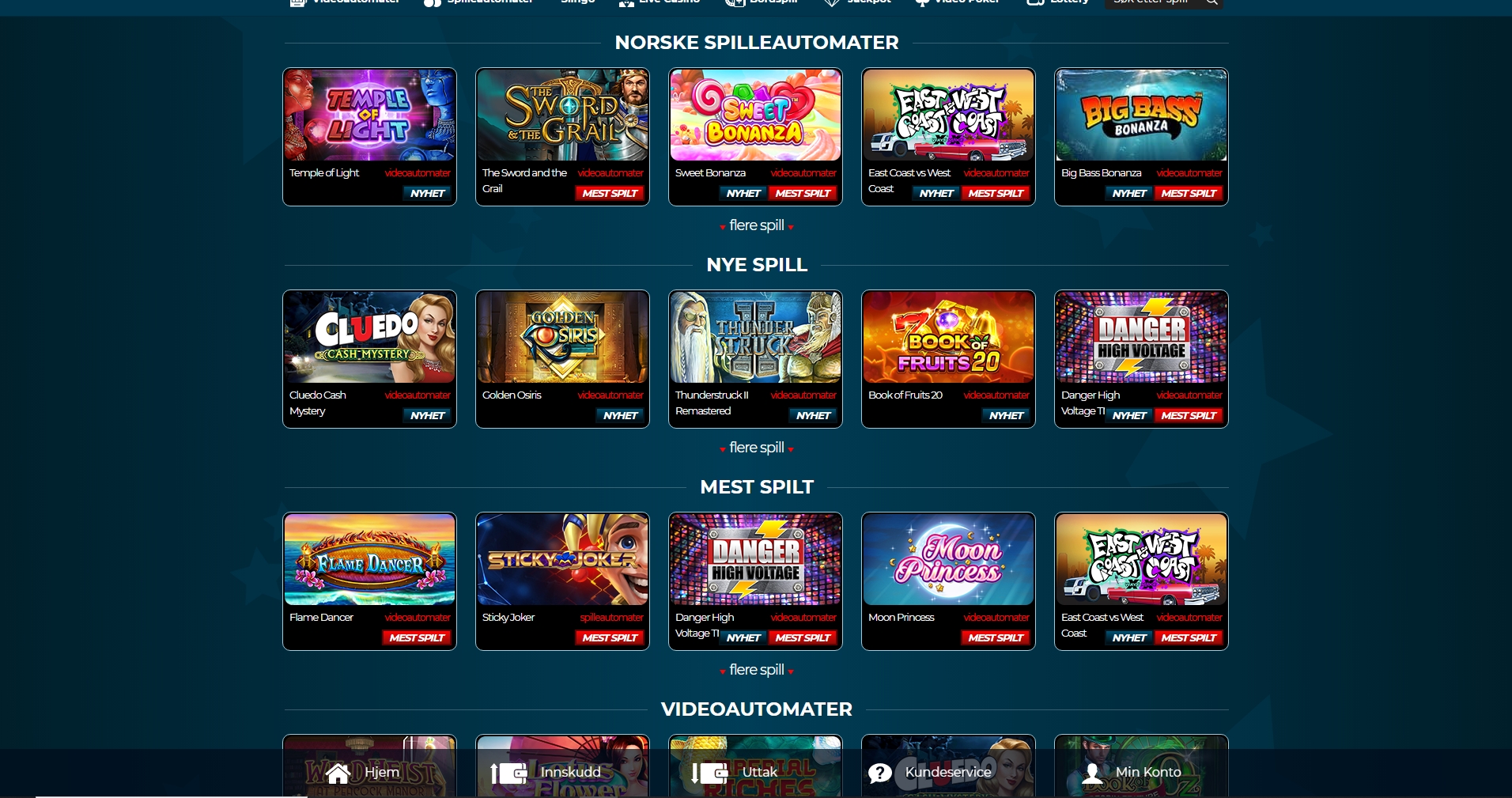 Norske Automater Casino Games