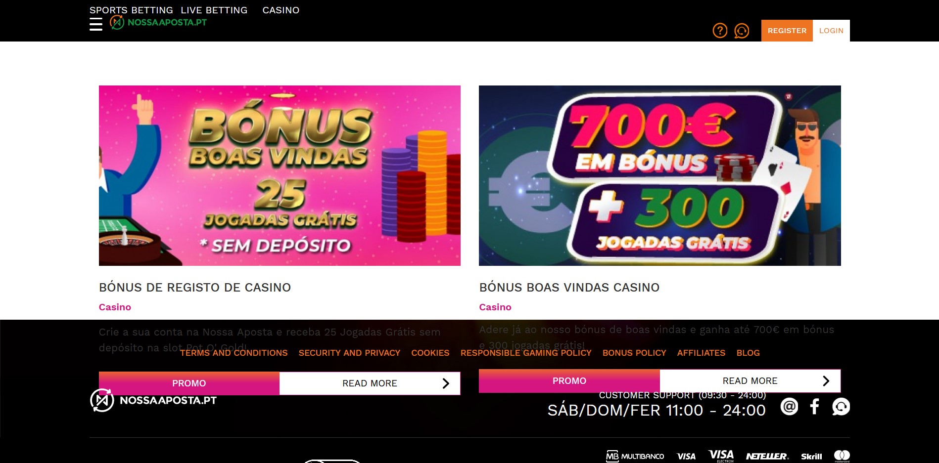 Nossaaposta Casino No Deposit Bonus