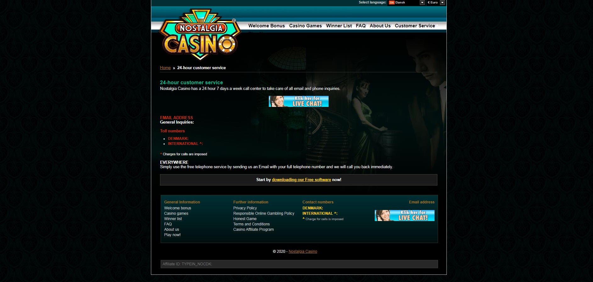Nostalgia Casino Support