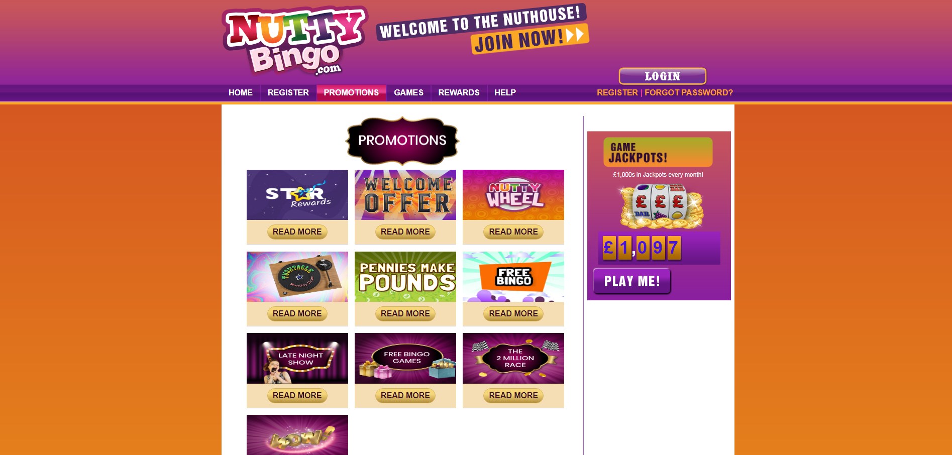Nutty Bingo Casino No Deposit Bonus