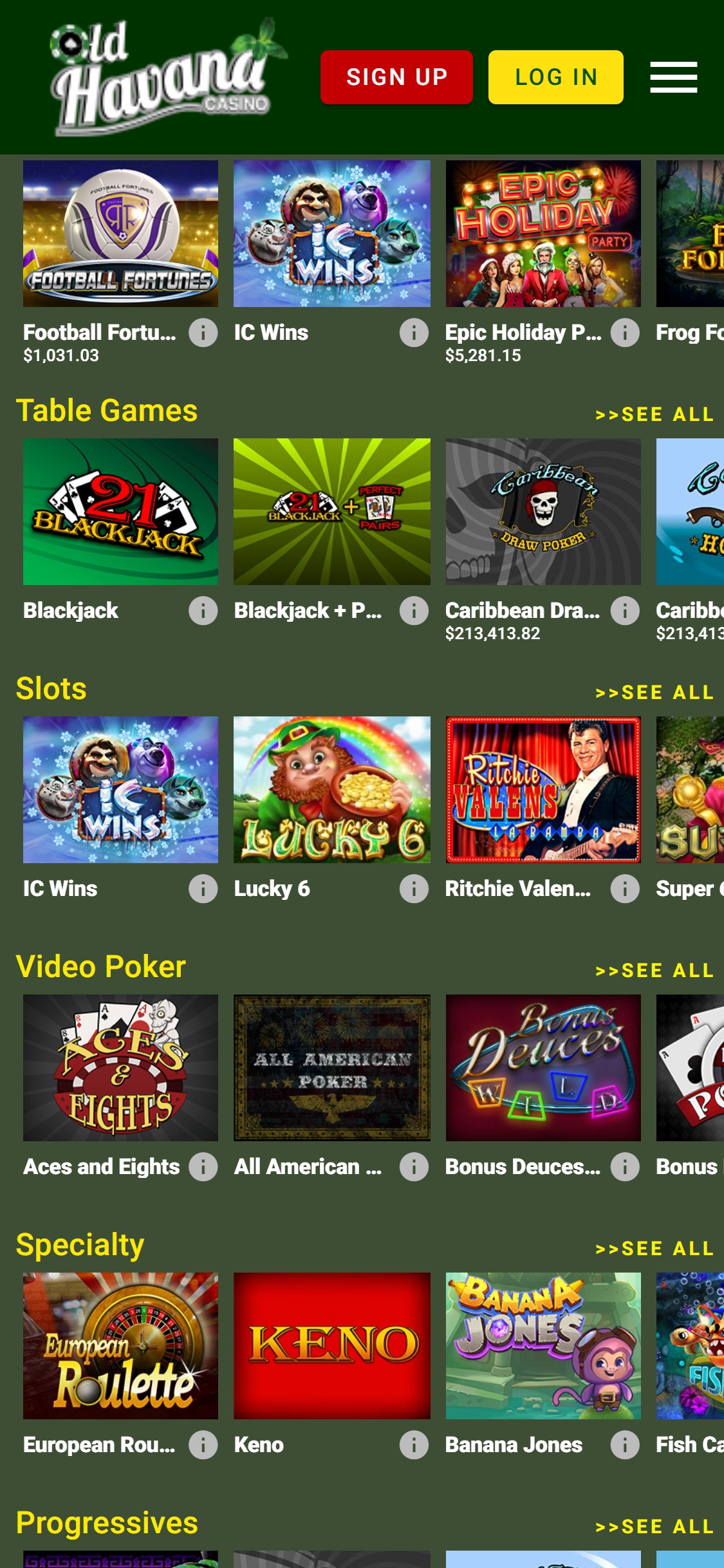 Old Havana Casino Mobile Games Review