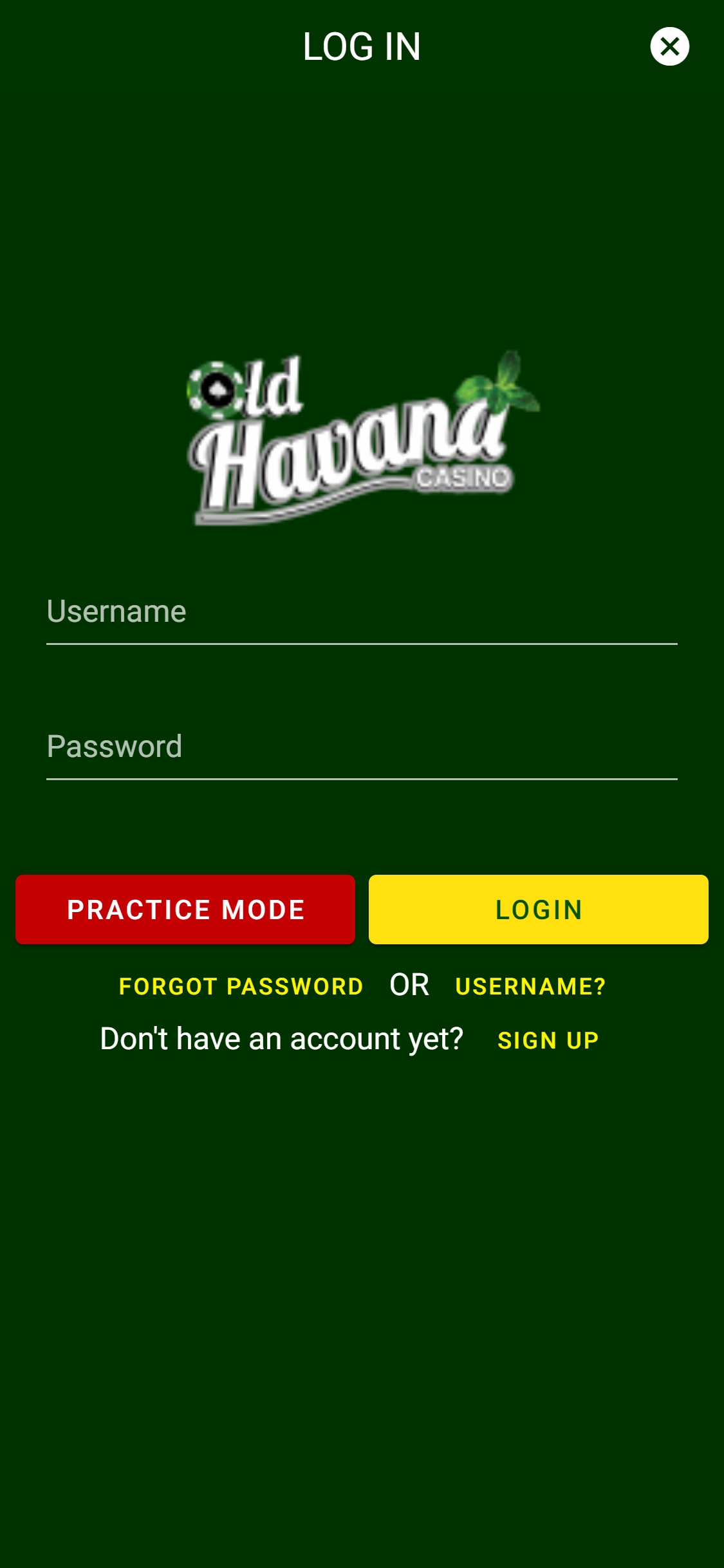 Old Havana Casino Mobile Login Review