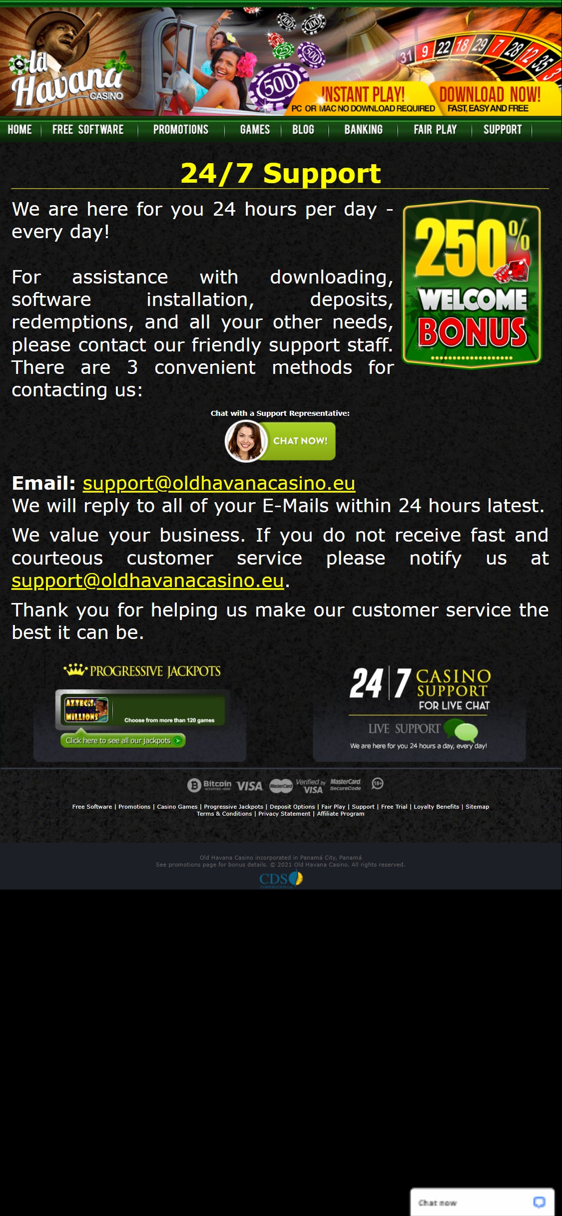 Old Havana Casino Mobile Support Review