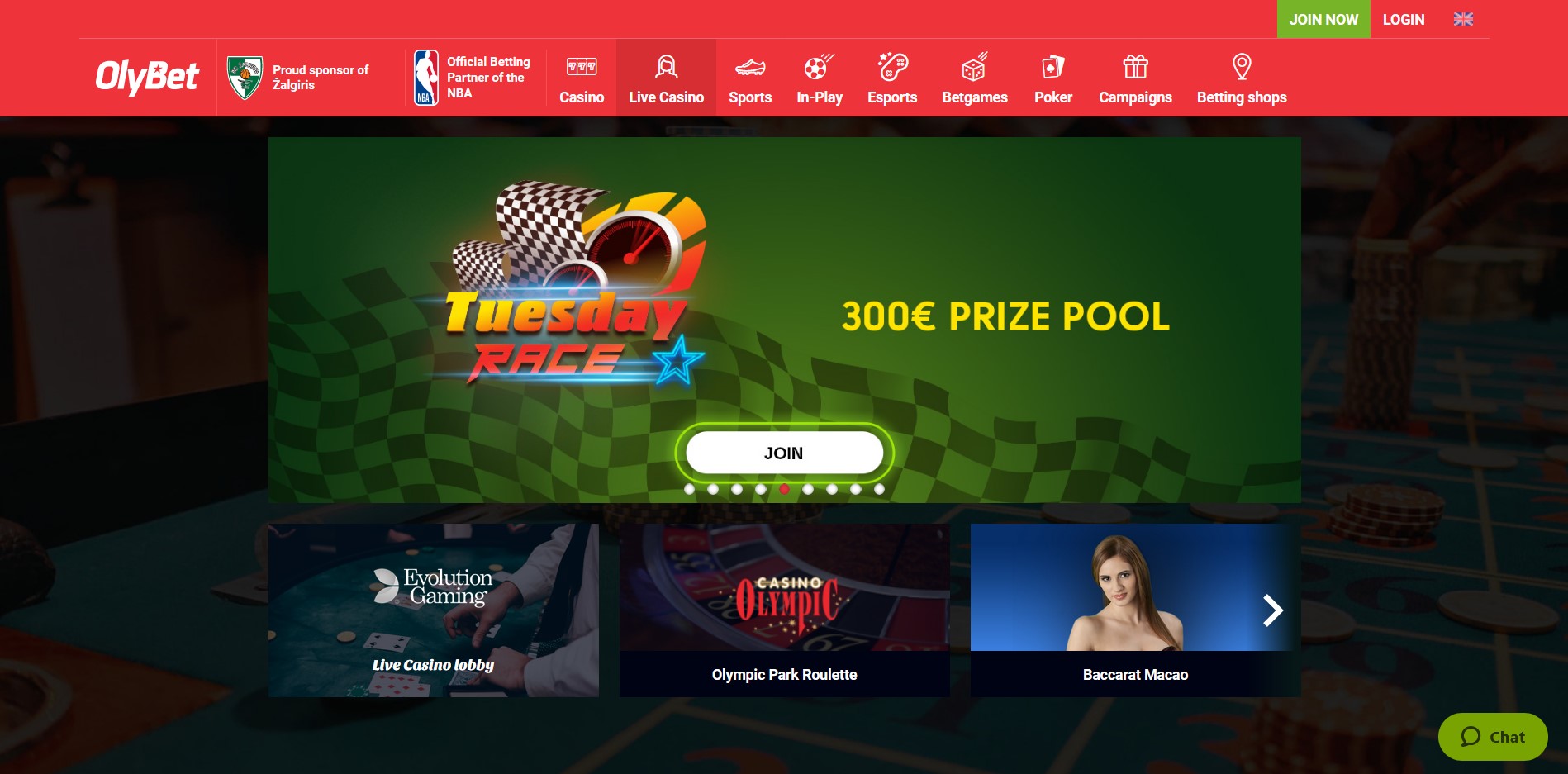 Olybet Games Live Dealer Games