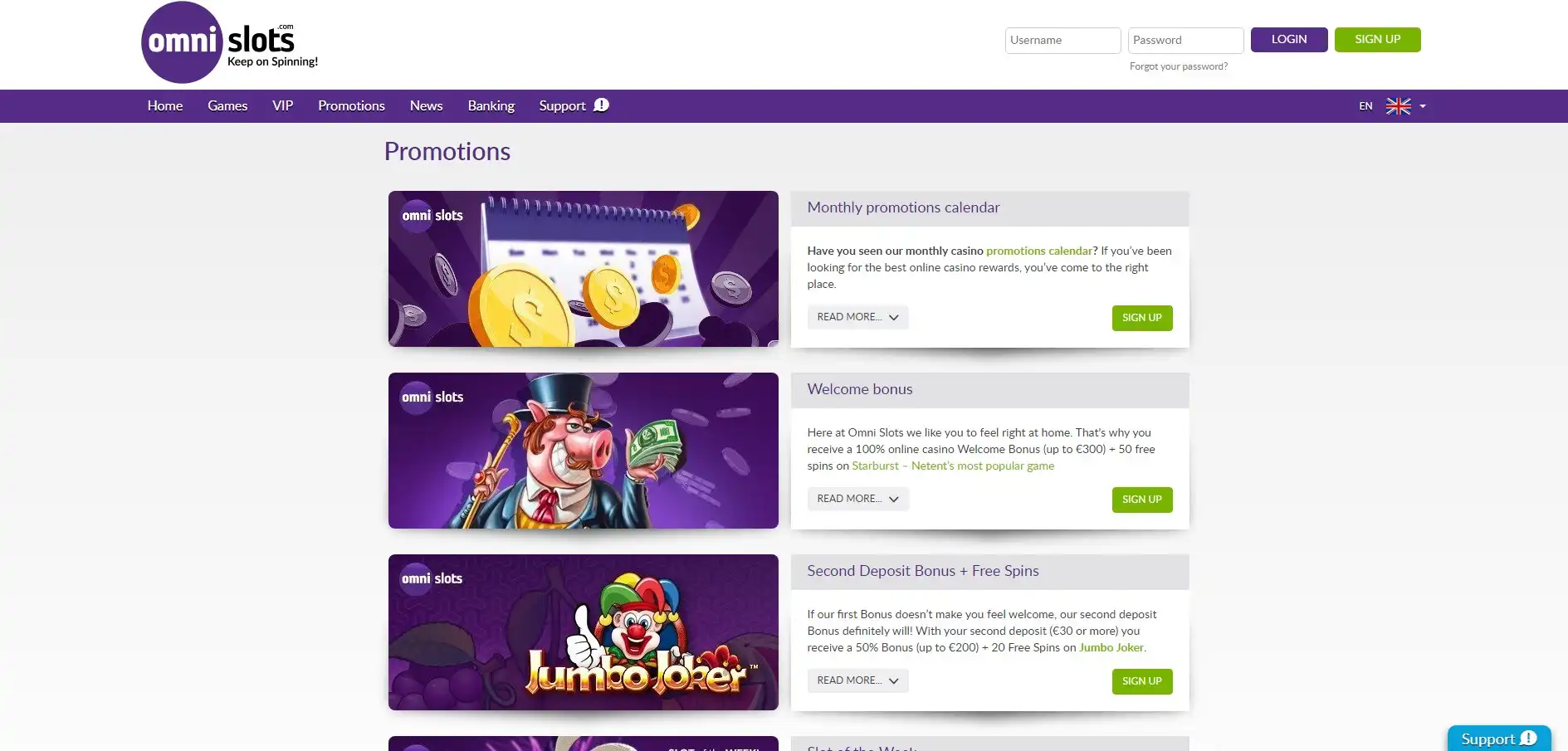 Omni Slots Casino No Deposit Bonus
