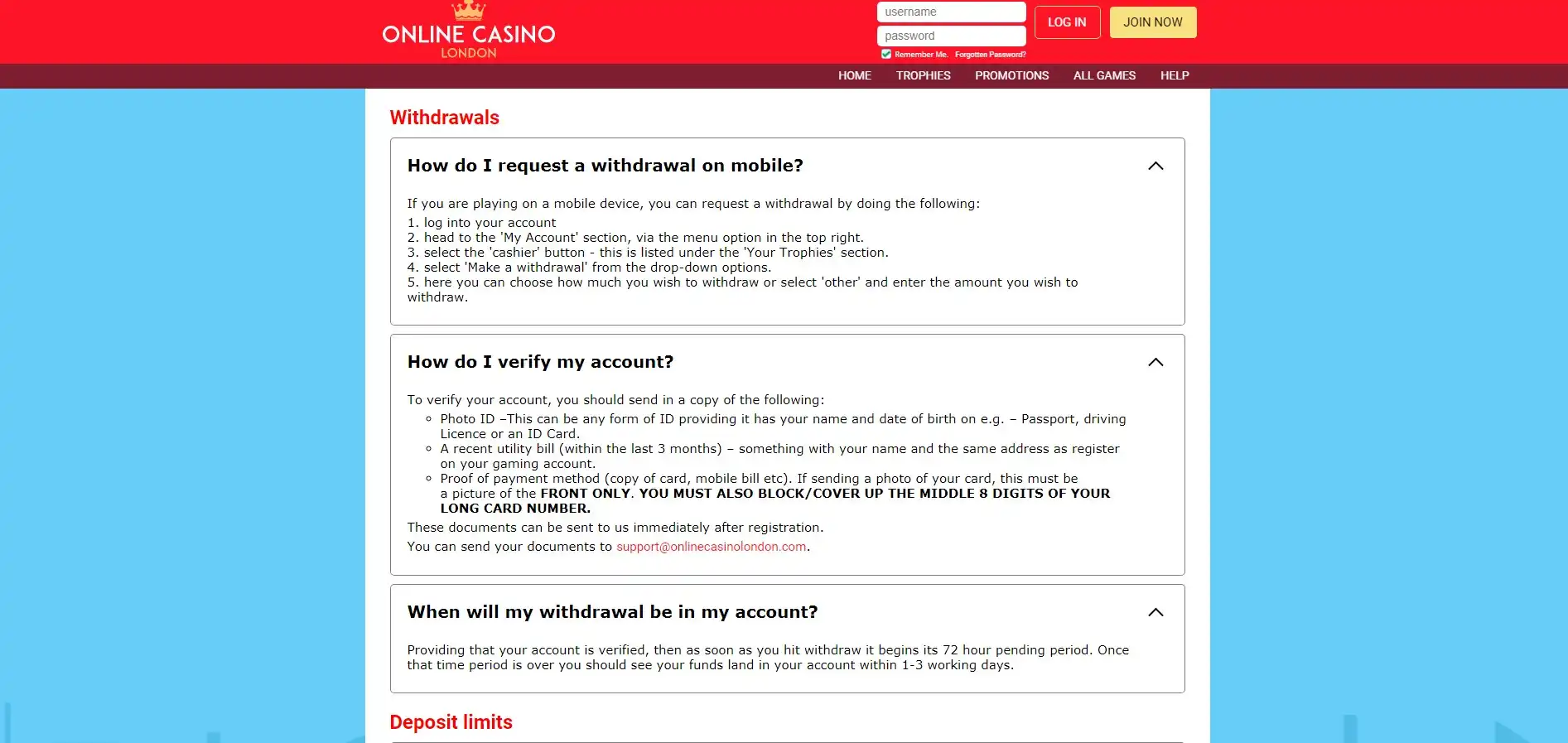 Online Casino London Payment Methods