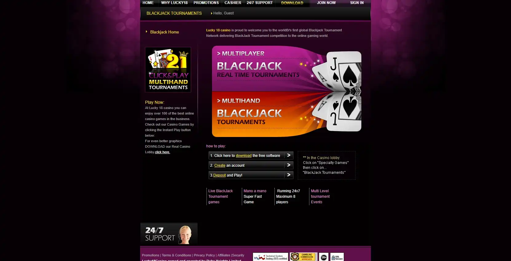 Lucky 18 Casino Games