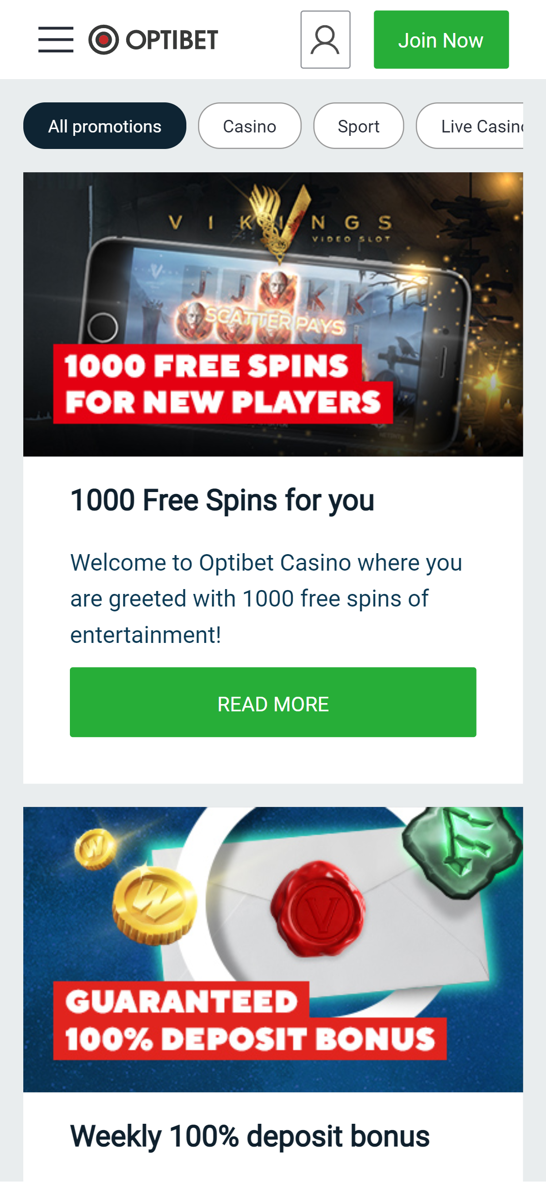OptiBet Casino Mobile No Deposit Bonus Review
