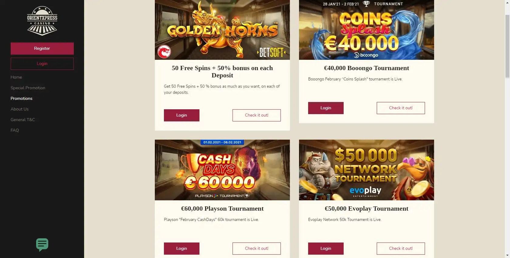 Orient Xpress Casino No Deposit Bonus