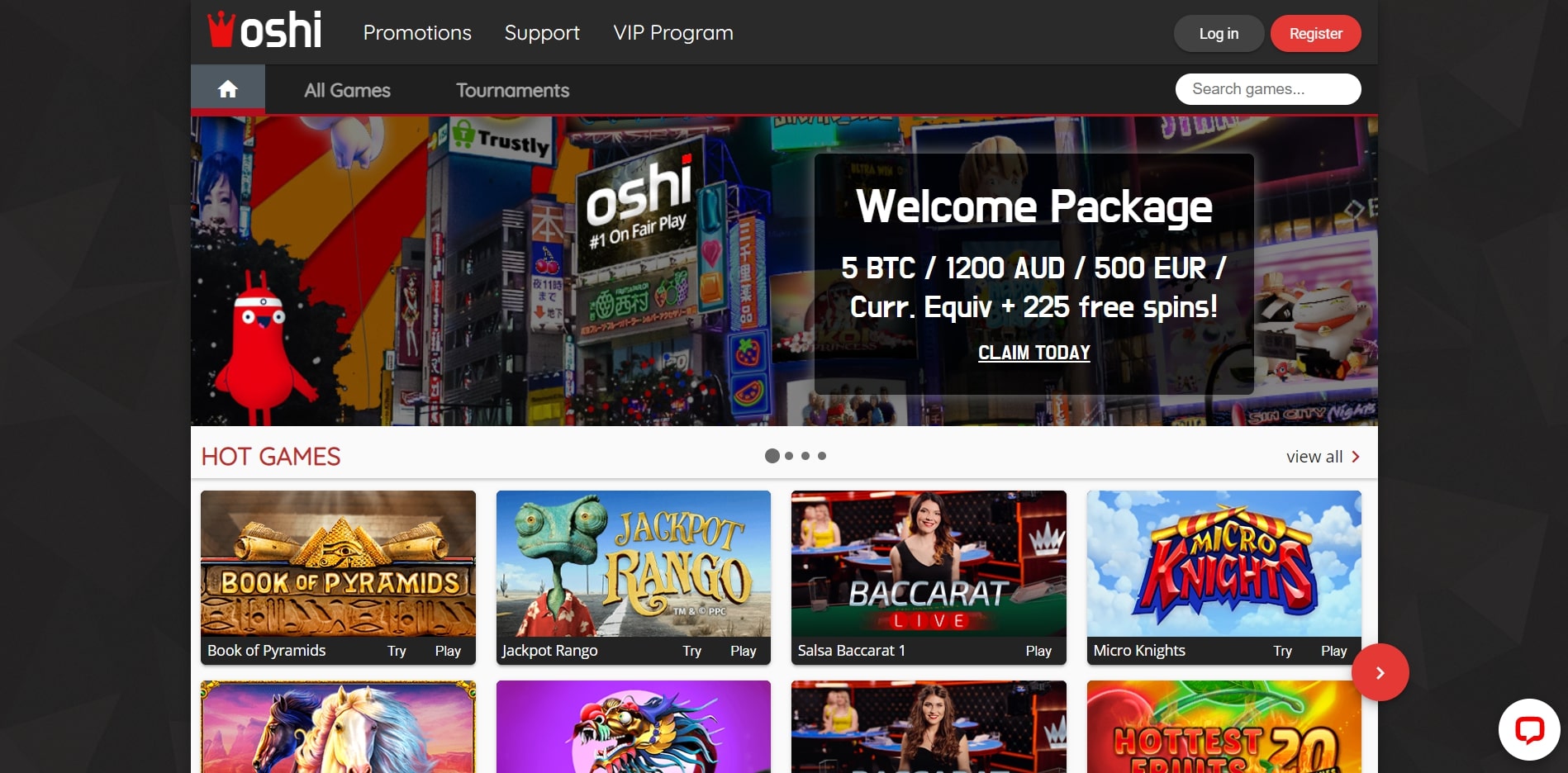 Oshi Casino Review