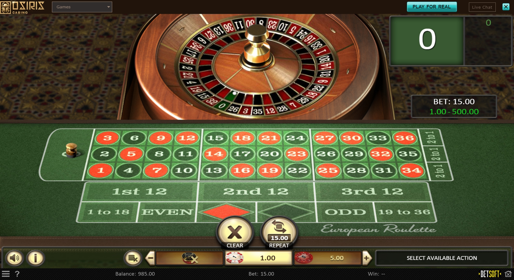 Osiris Casino Casino Games
