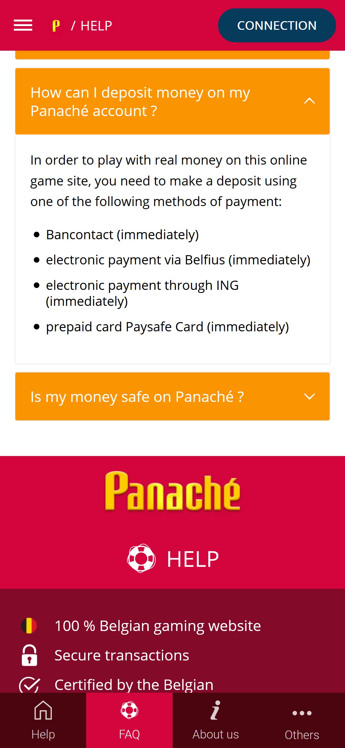 Panache Casino Mobile Payment Methods Review