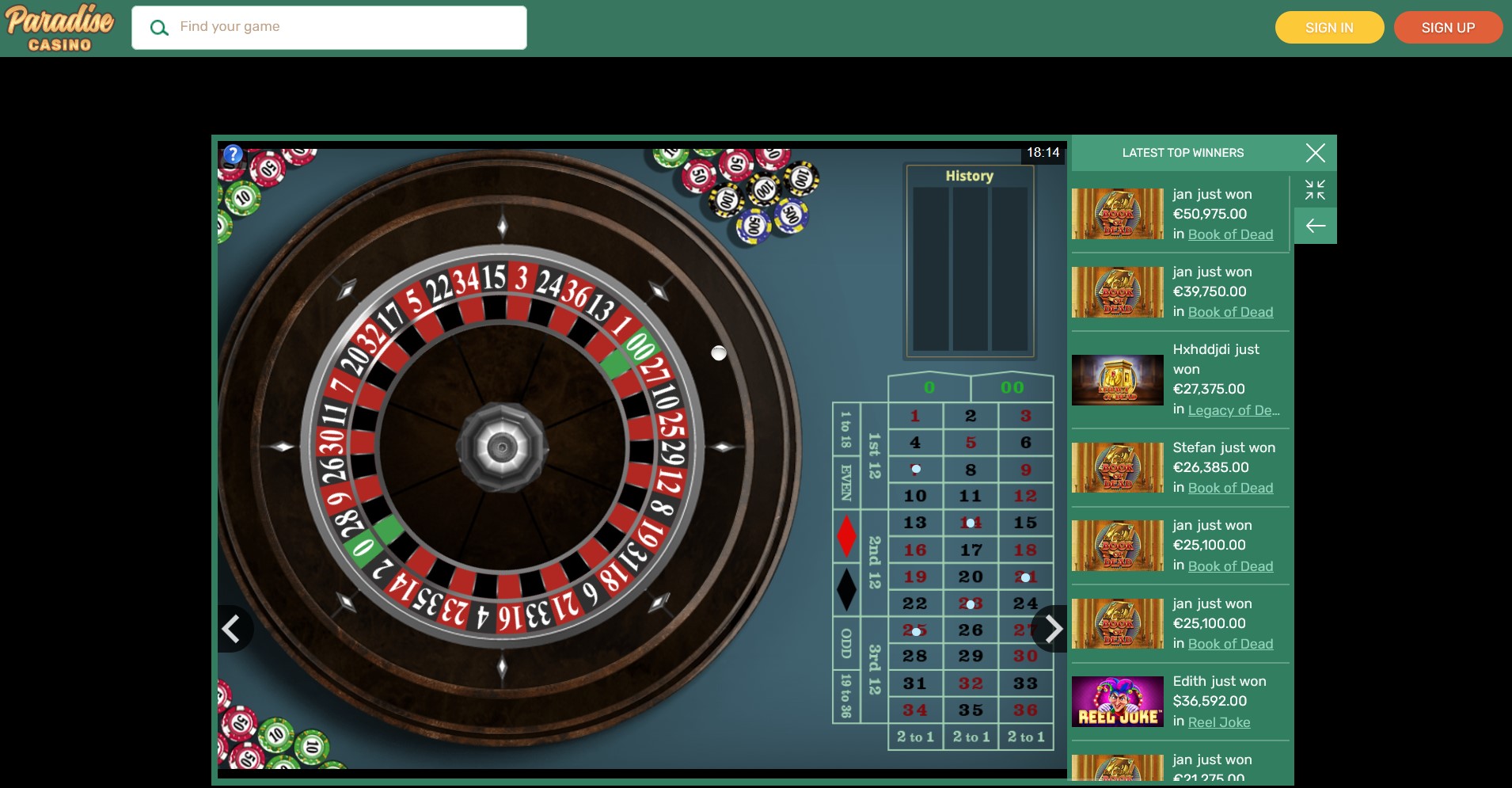 Paradise Casino Casino Games