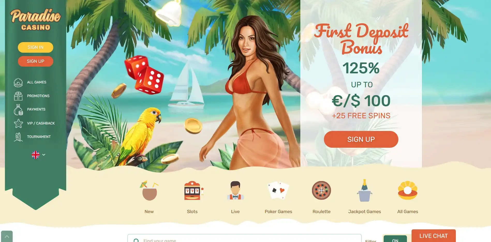 Paradise Casino Review