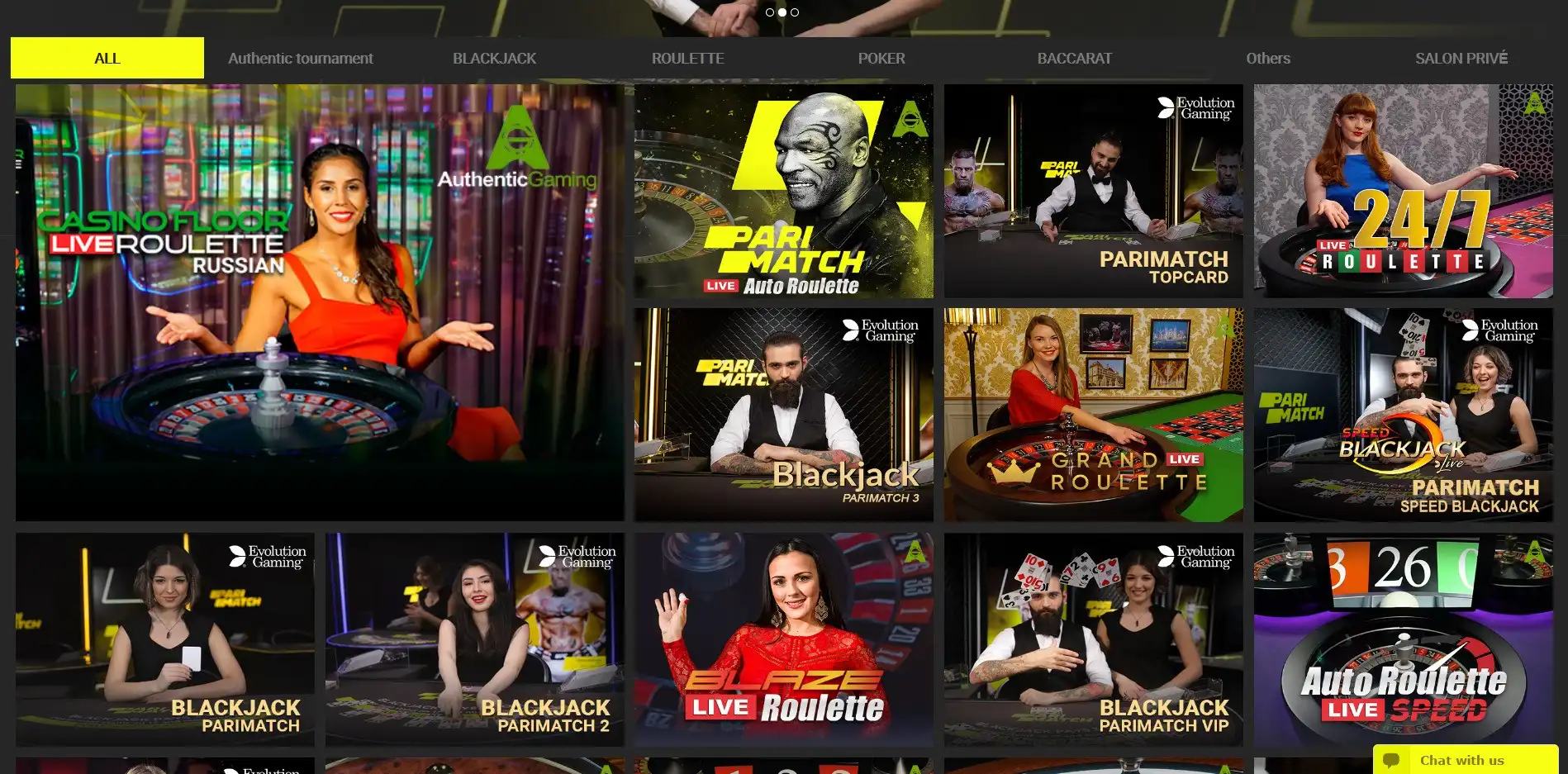 Parimatch Live Dealer Games