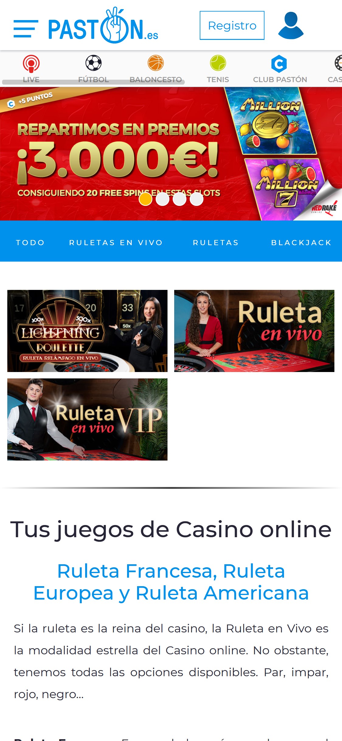 Paston Casino Mobile Live Dealer Games Review