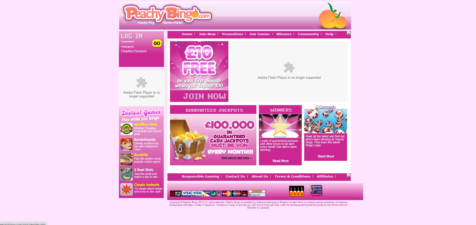Peachy Bingo Casino Review