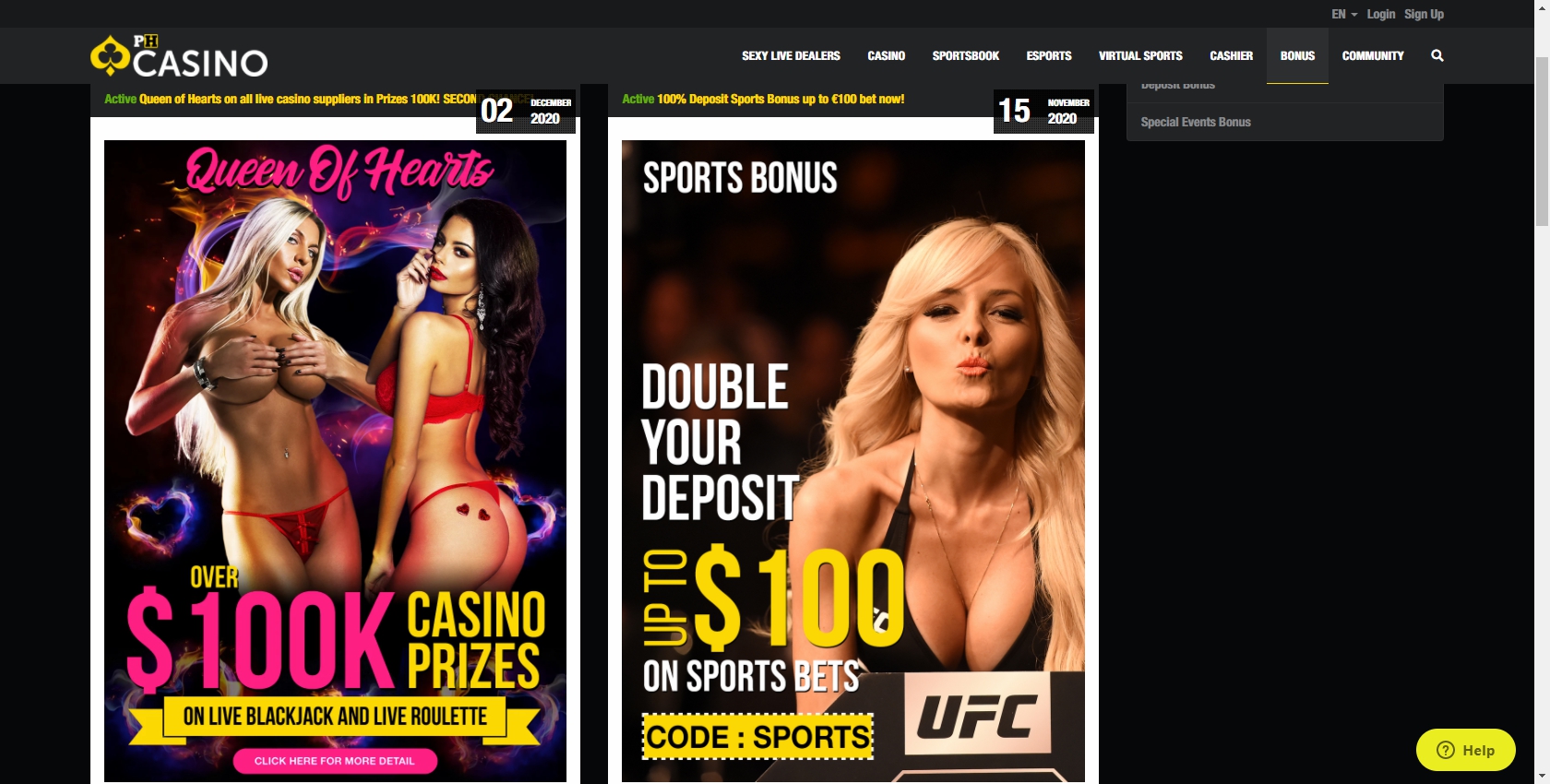 PornHub Casino No Deposit Bonus