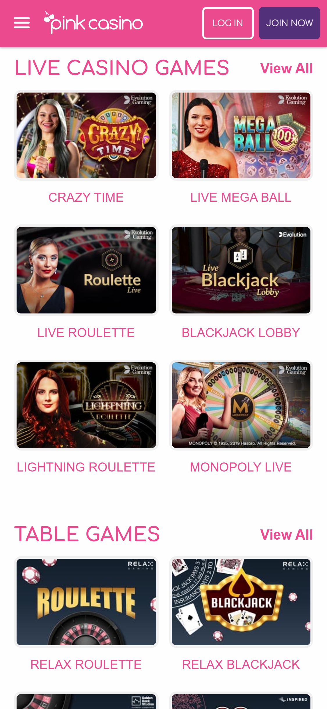 Pink Casino UK Mobile Live Dealer Games Review