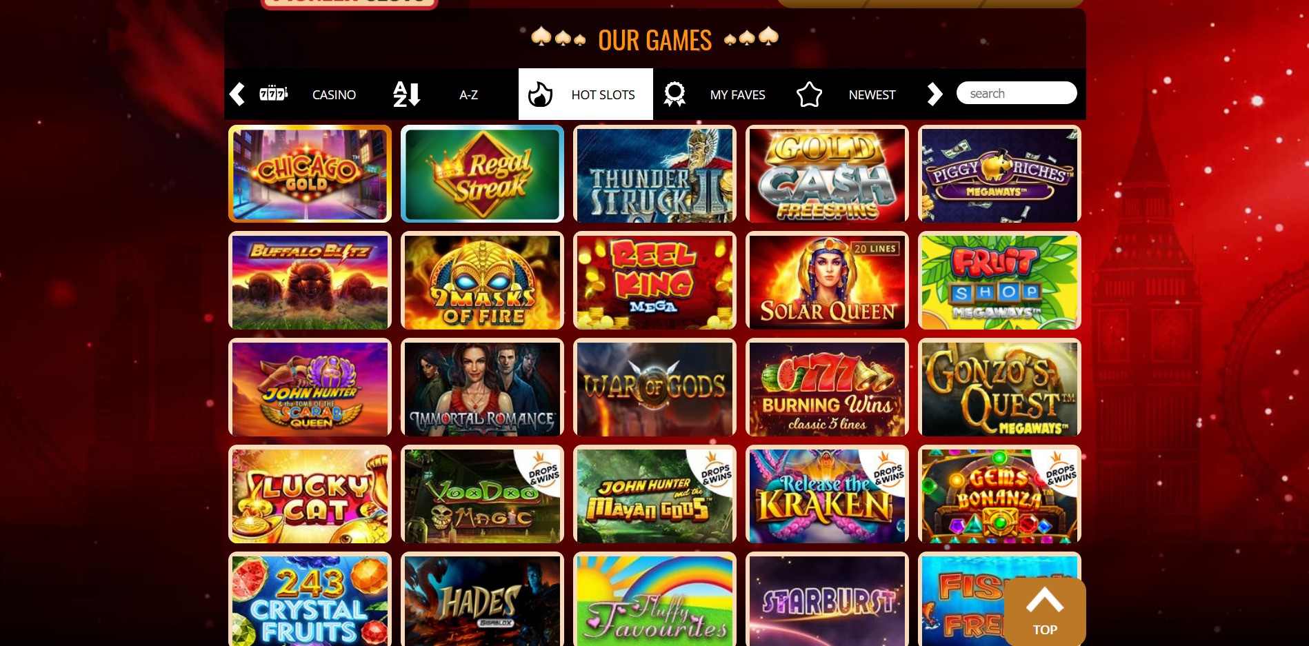 Pioneer Slots Casino Games