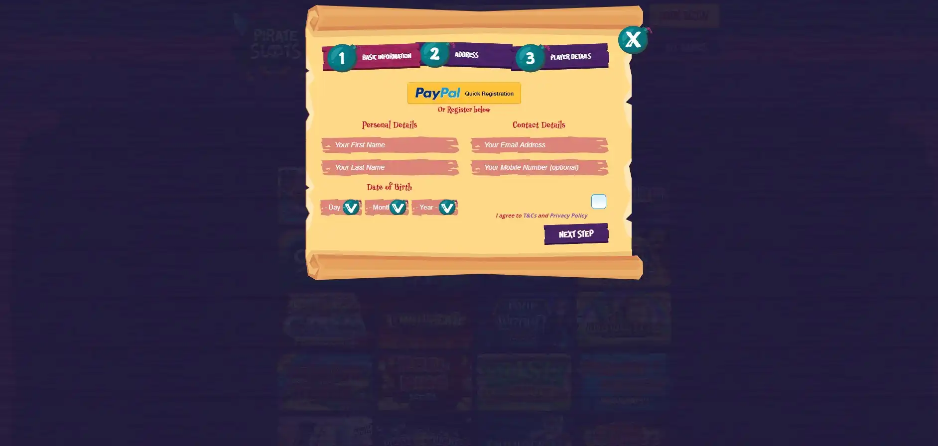 Pirate Slots Casino Login