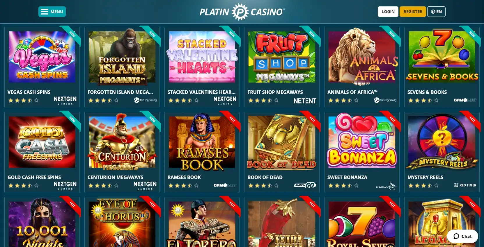 Platin Casino Games