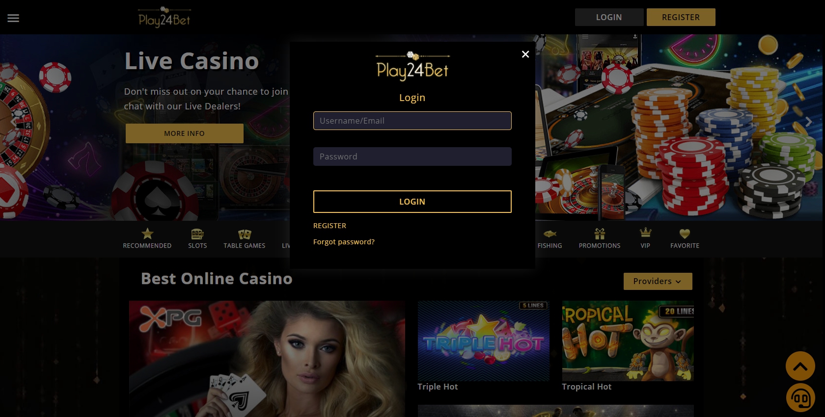 Play 24 Bet Casino Login