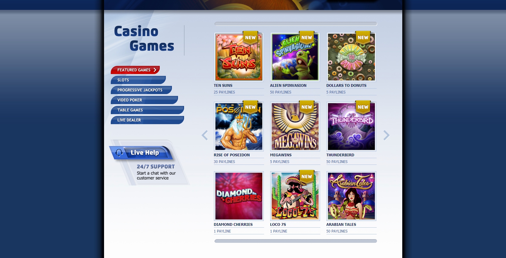 Play2Win Casino Games