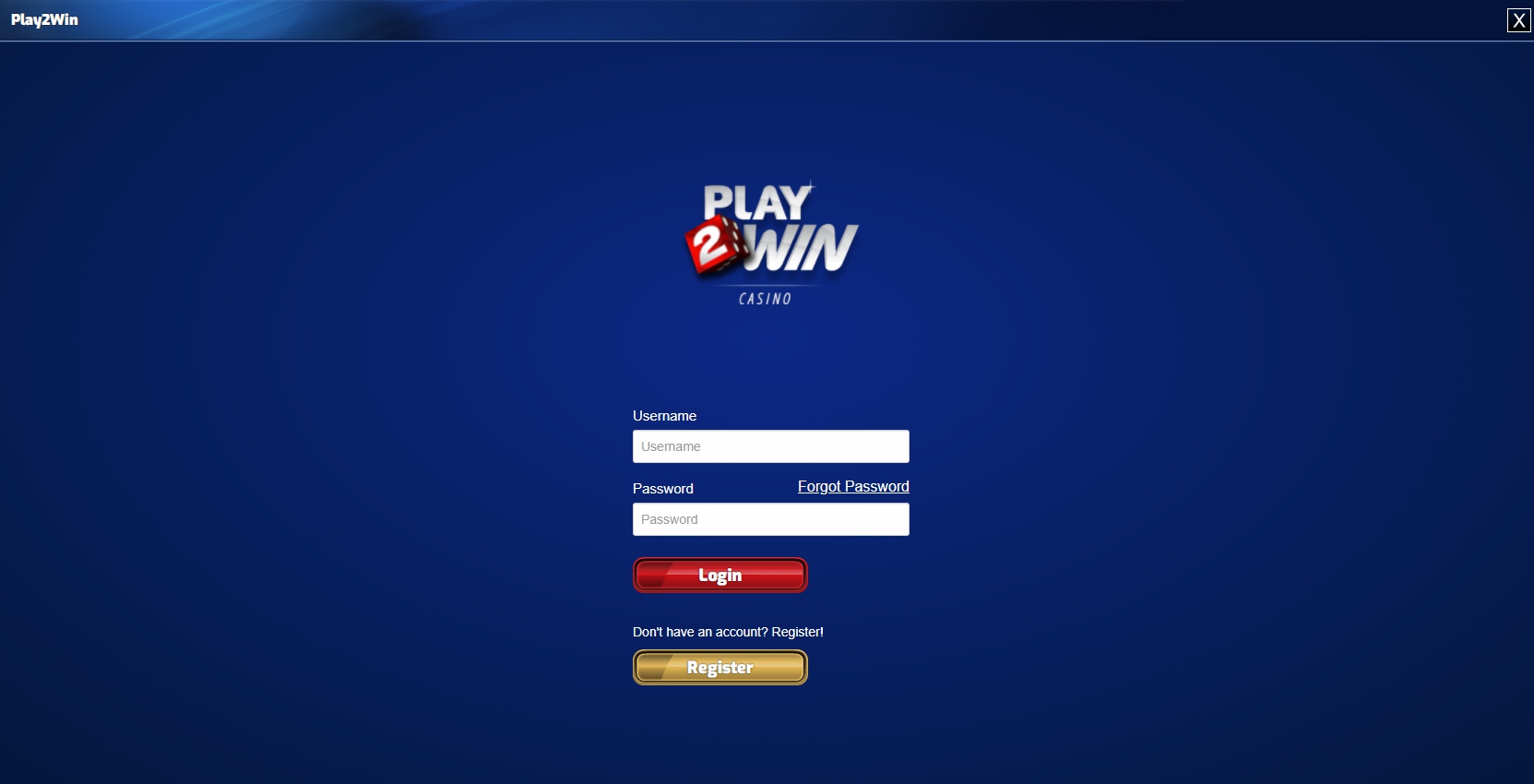 Play2Win Casino Login