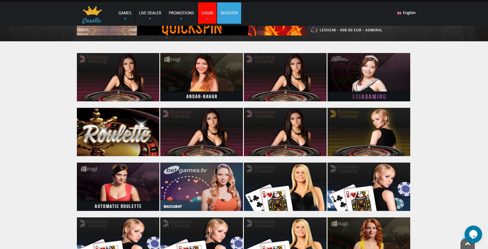 Play 7777 Casino Live Dealer Games