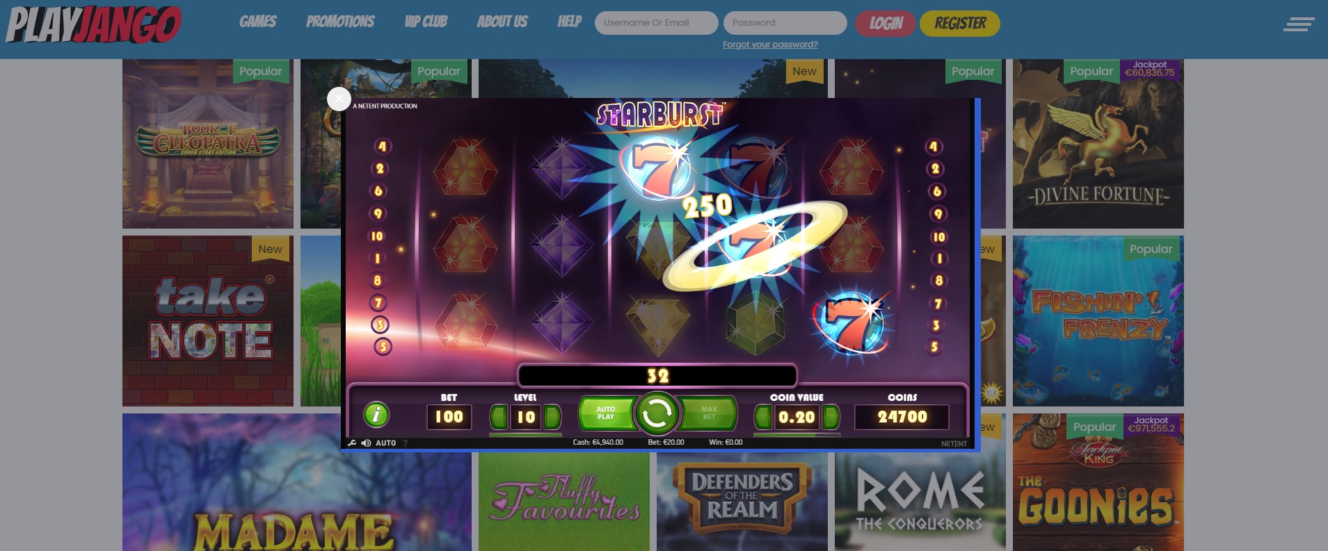 PlayJango Casino Slot Games