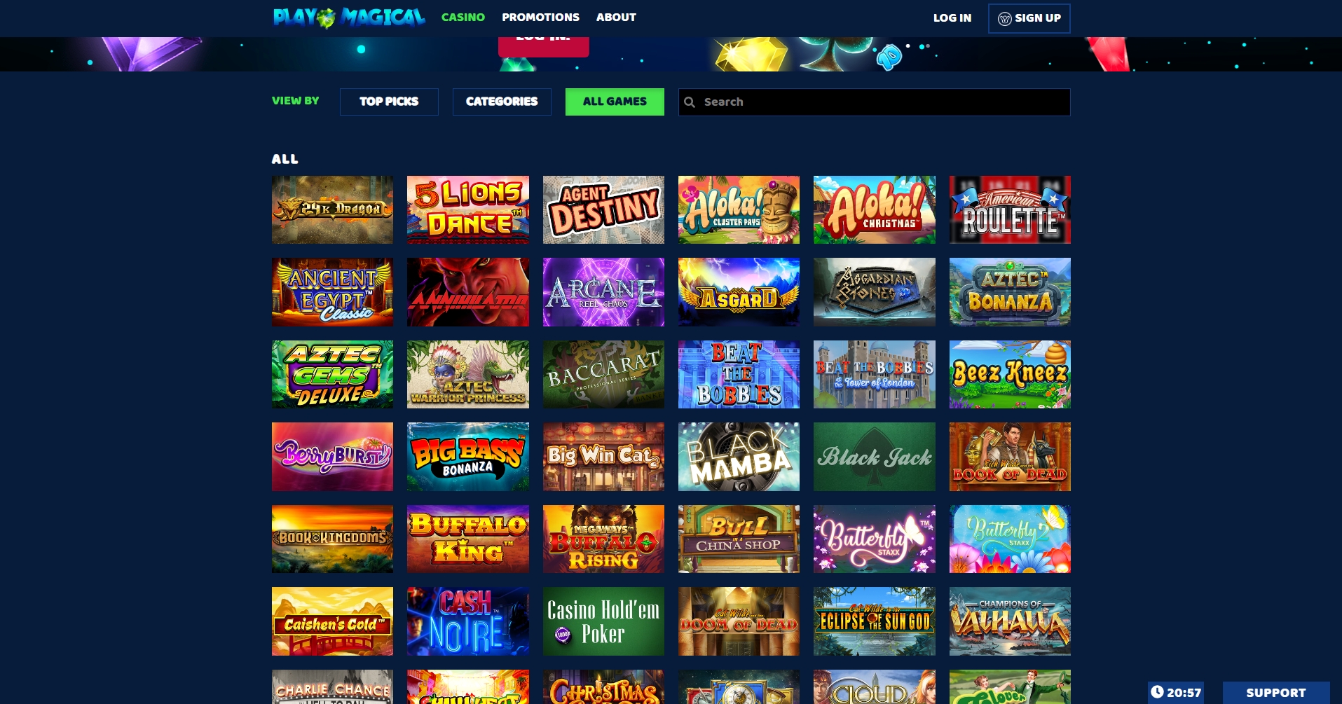 Play Magical Casino Games