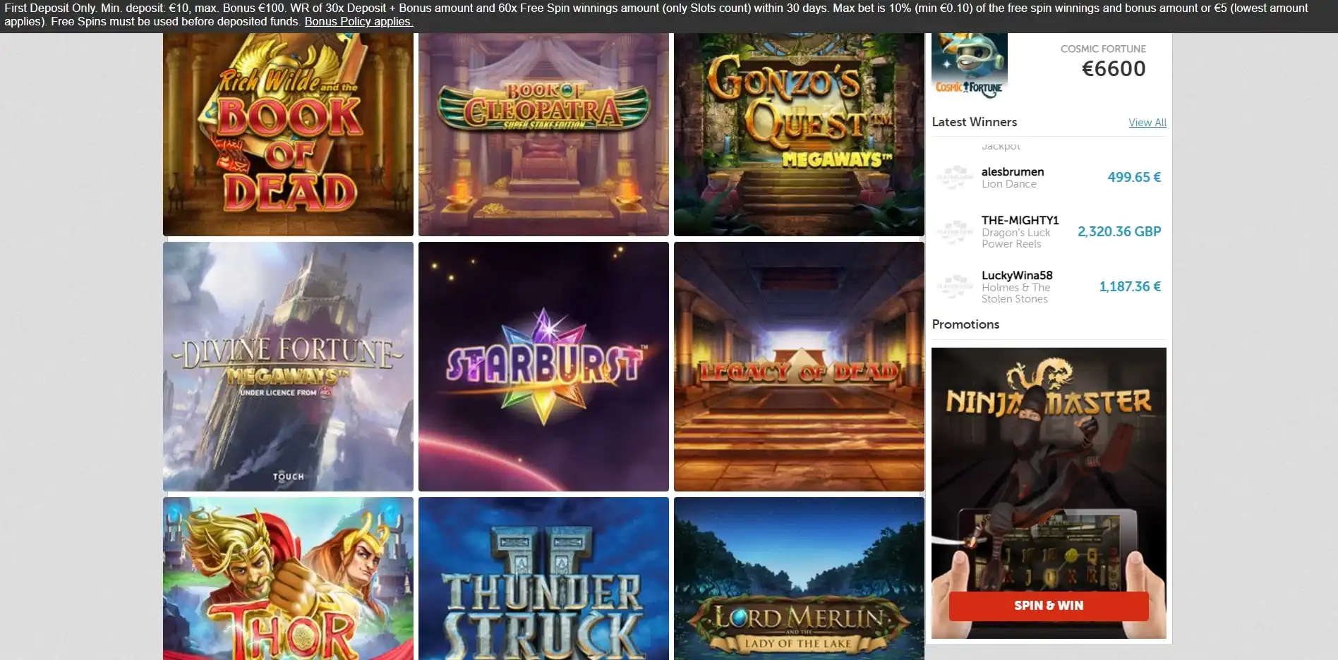 PlayMillion Casino Games