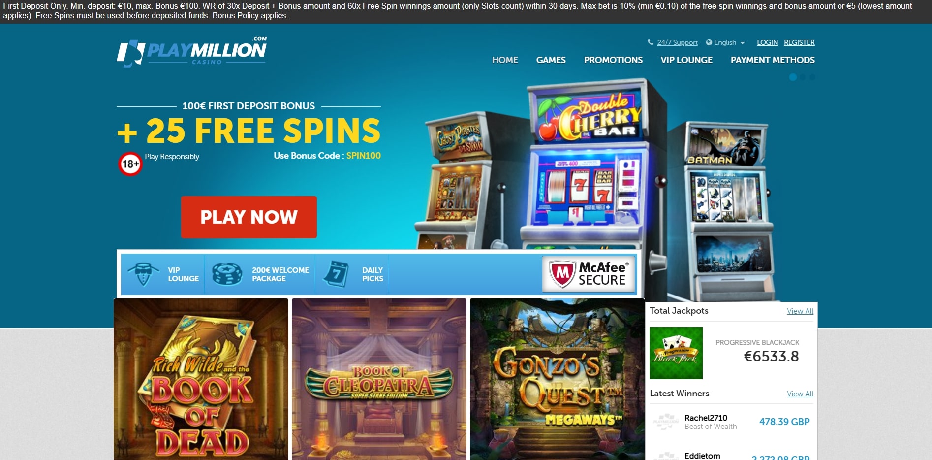 PlayMillion Casino Review
