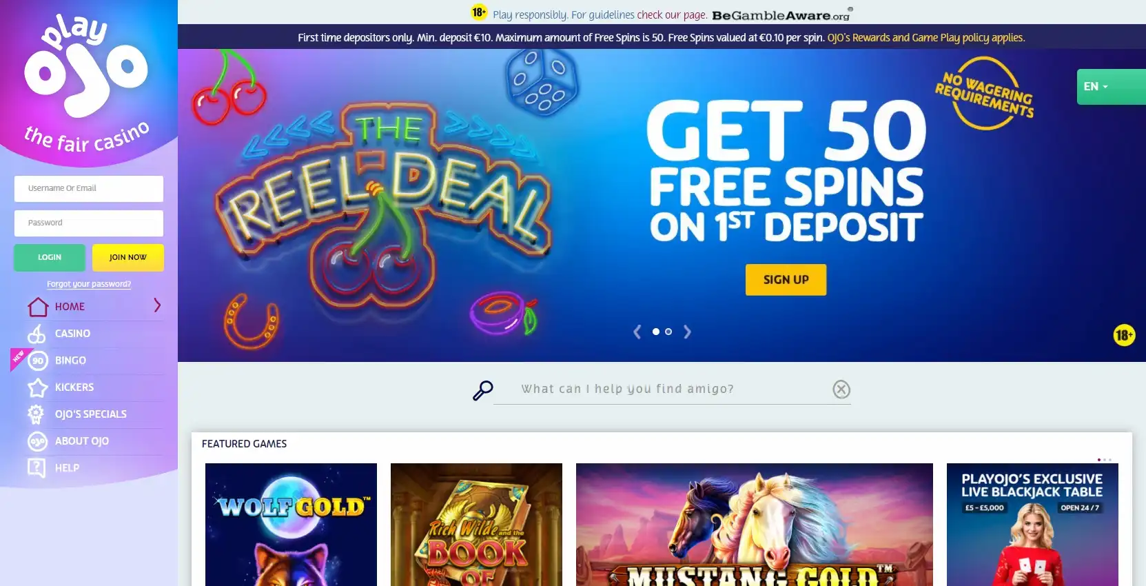 Play OJO Casino Review