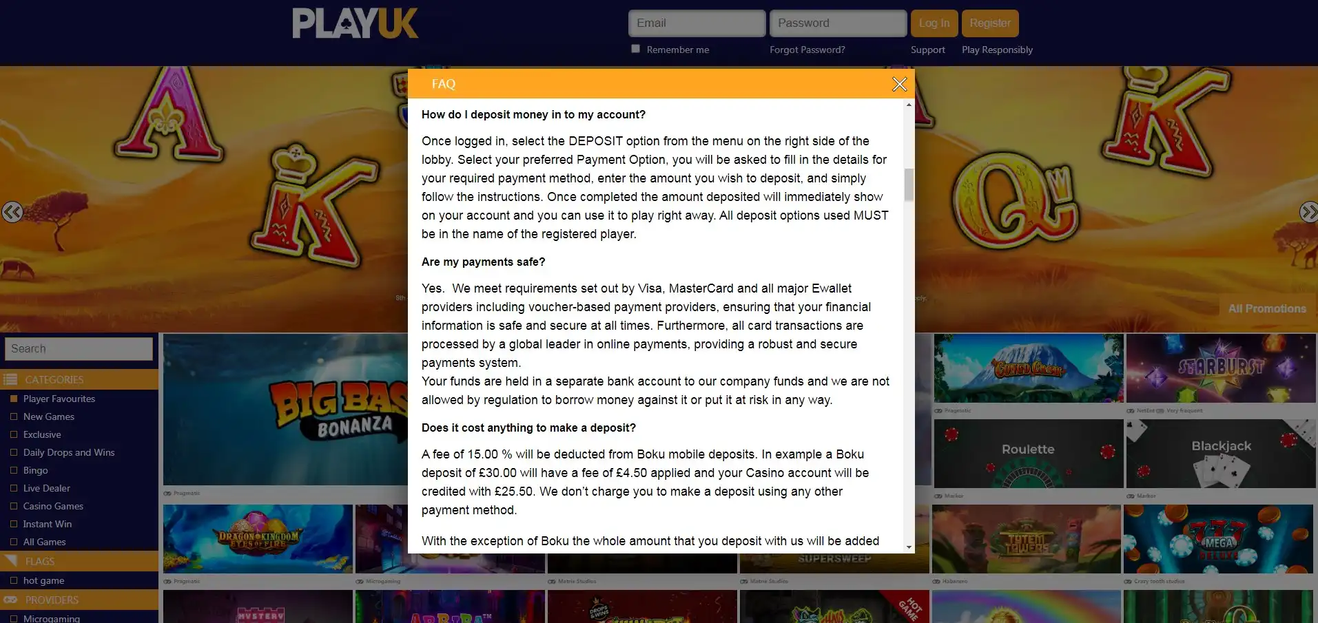 Play UK Casino Payment Methods
