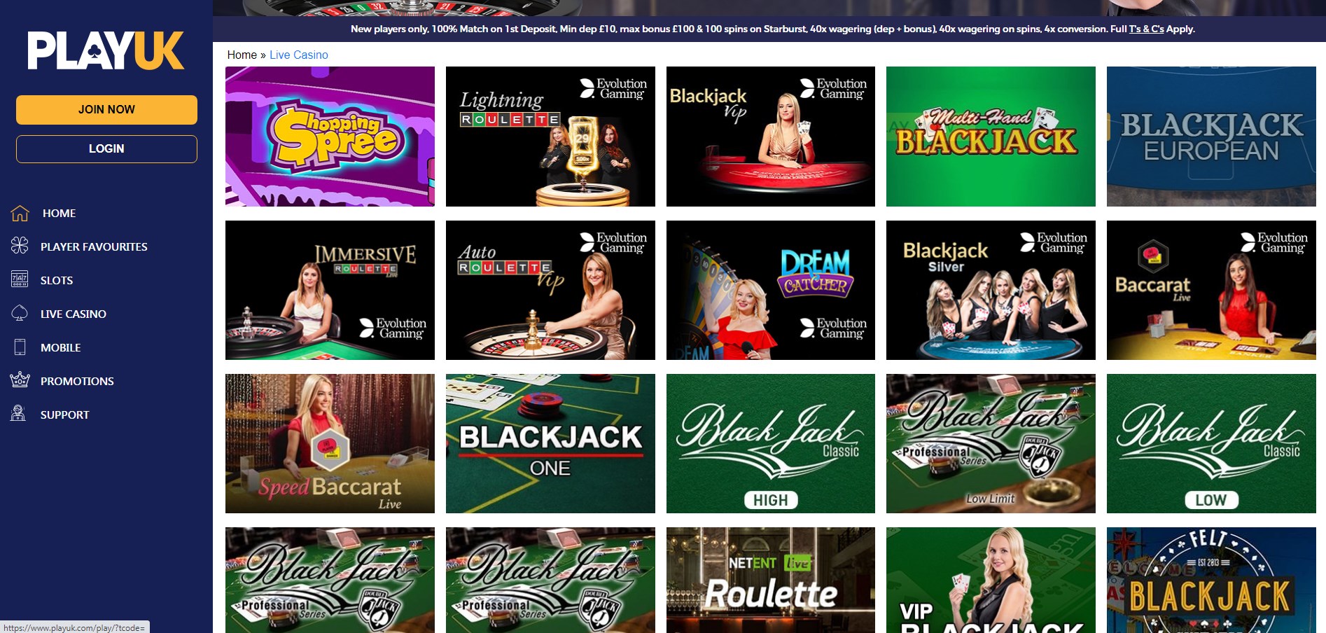 Play UK Casino Live Dealer Games