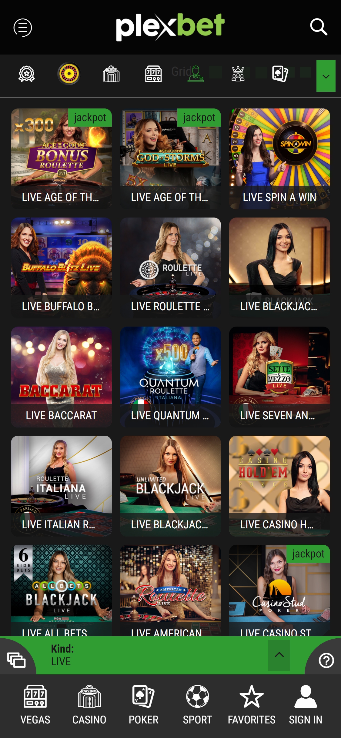 Plex Bet Casino Mobile Live Dealer Games Review