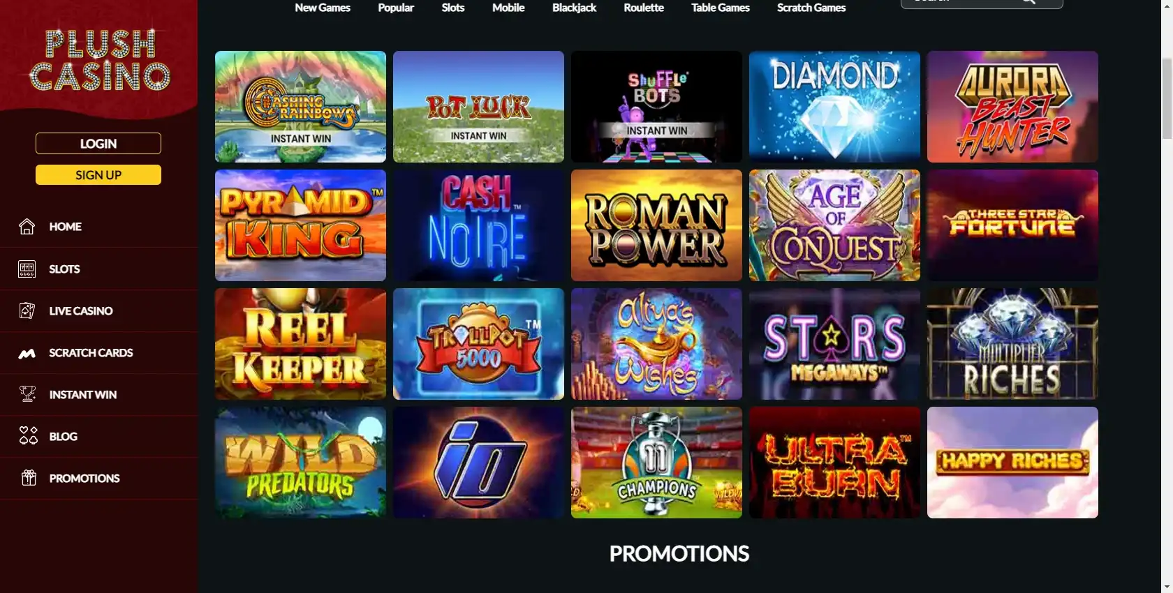 Plush Casino Games