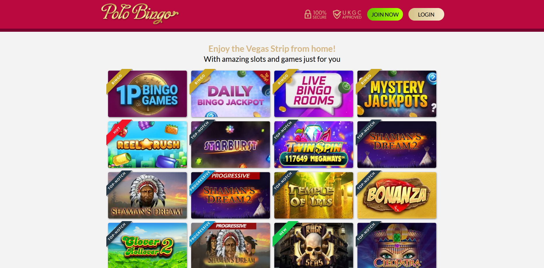 Polo Bingo Casino Games