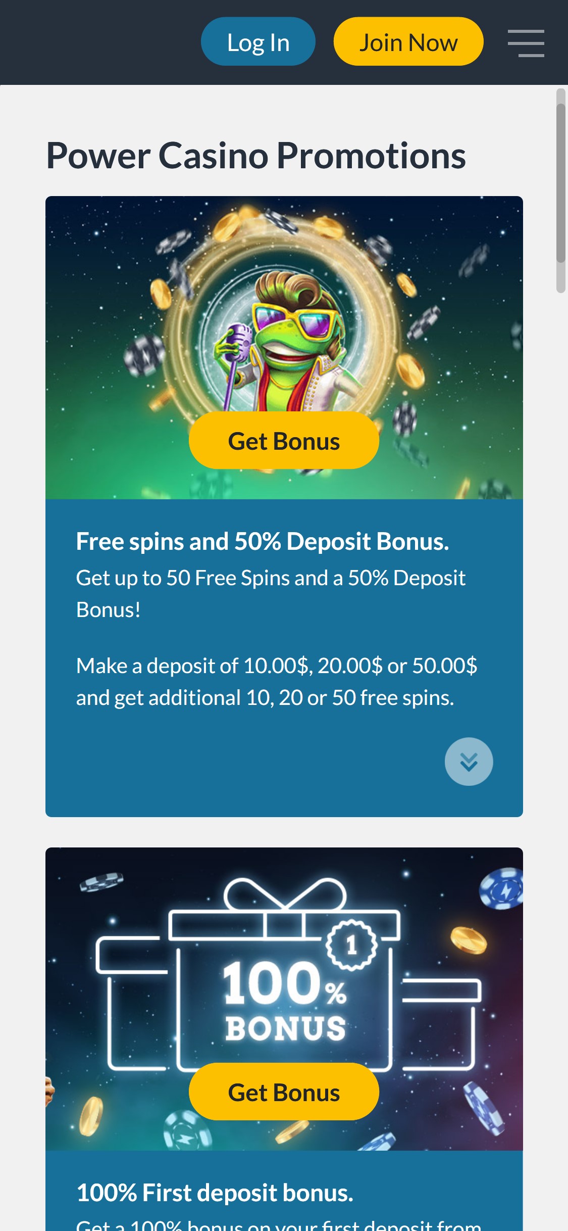 Power Casino Mobile No Deposit Bonus Review