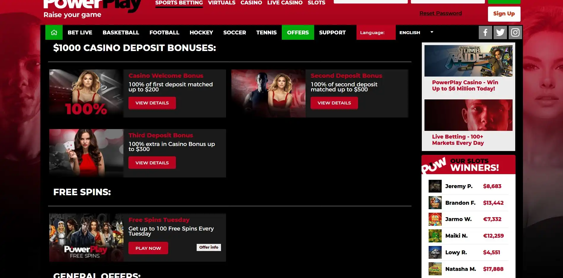 Power Play No Deposit Bonus