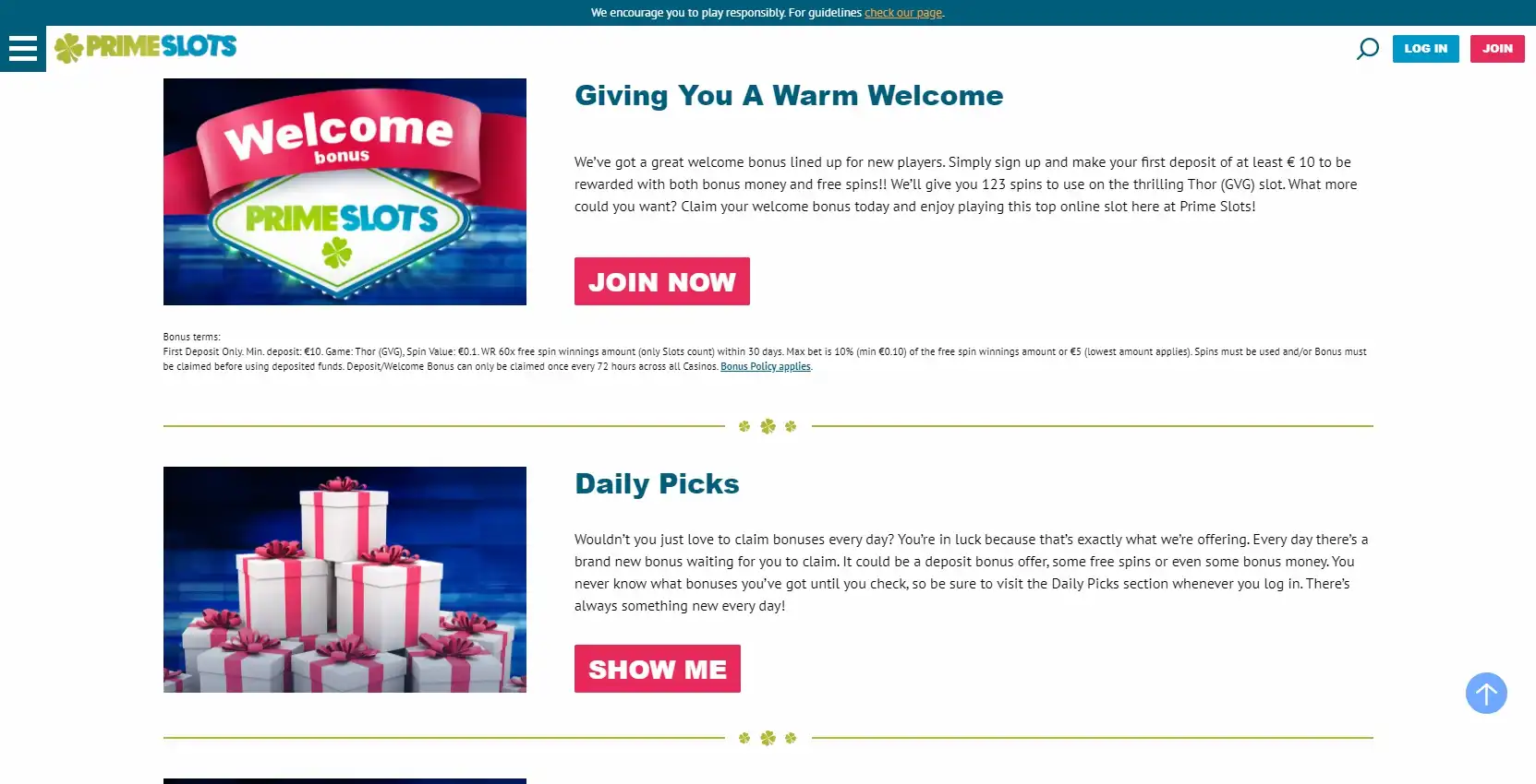 Prime Slots Casino No Deposit Bonus