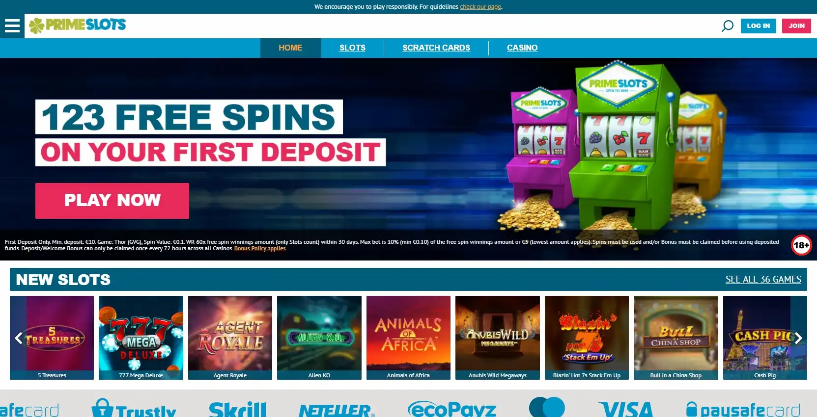 Prime Slots Casino Review