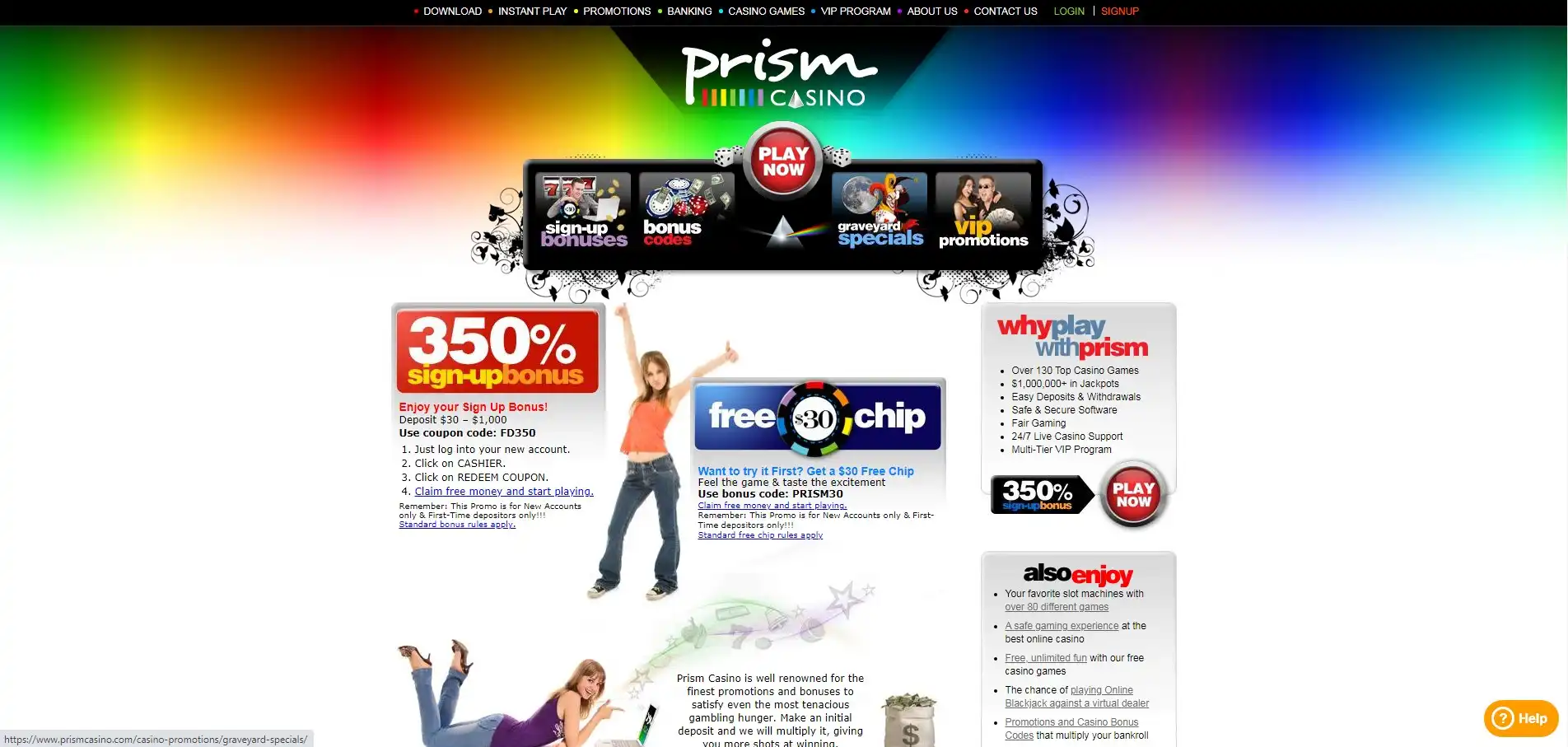 Prism Casino No Deposit Bonus