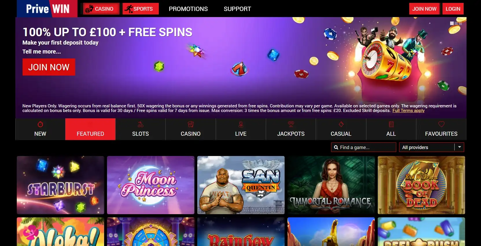 PriveWin Casino Review